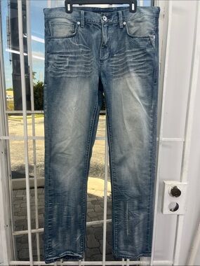 Sean John Light Blue Slim Straight Jeans